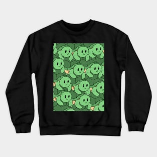 Green Sea Turtle Pattern Crewneck Sweatshirt